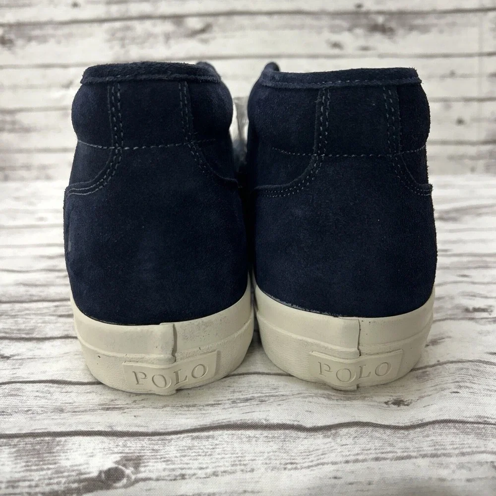 Polo Ralph Lauren Keaton Suede Chukka Boot Sneaker Men's 11.5 Navy Blue NWOB